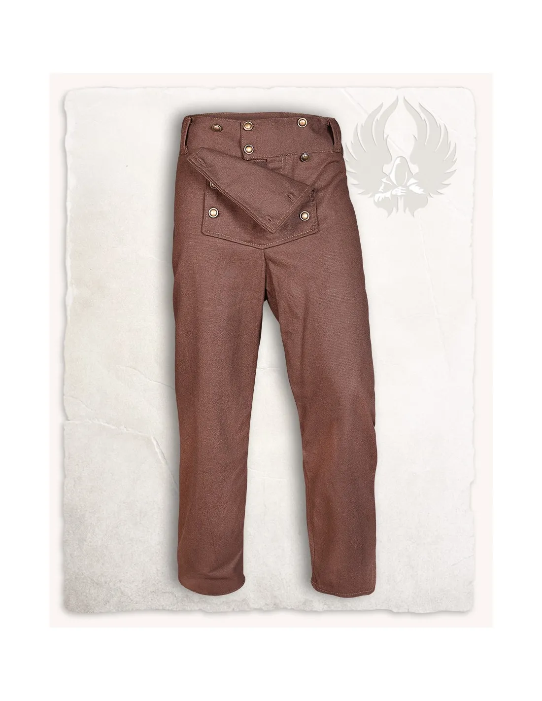 Pantalon médiéval de couleur marron modèle Pollard ⚔️ Boutique Épées