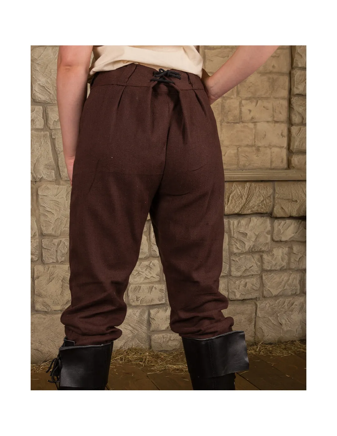 Pantalon médiéval de couleur marron modèle Pollard ⚔️ Boutique Épées