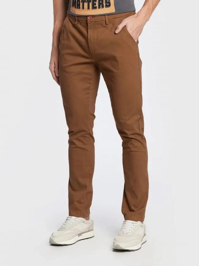 Pantalon regular fit multiflex marron homme - Blend | wimod