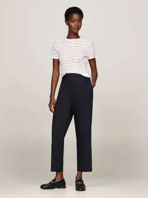 Pantalon slim jambe droite longueur cheville | Bleu | Tommy Hilfiger