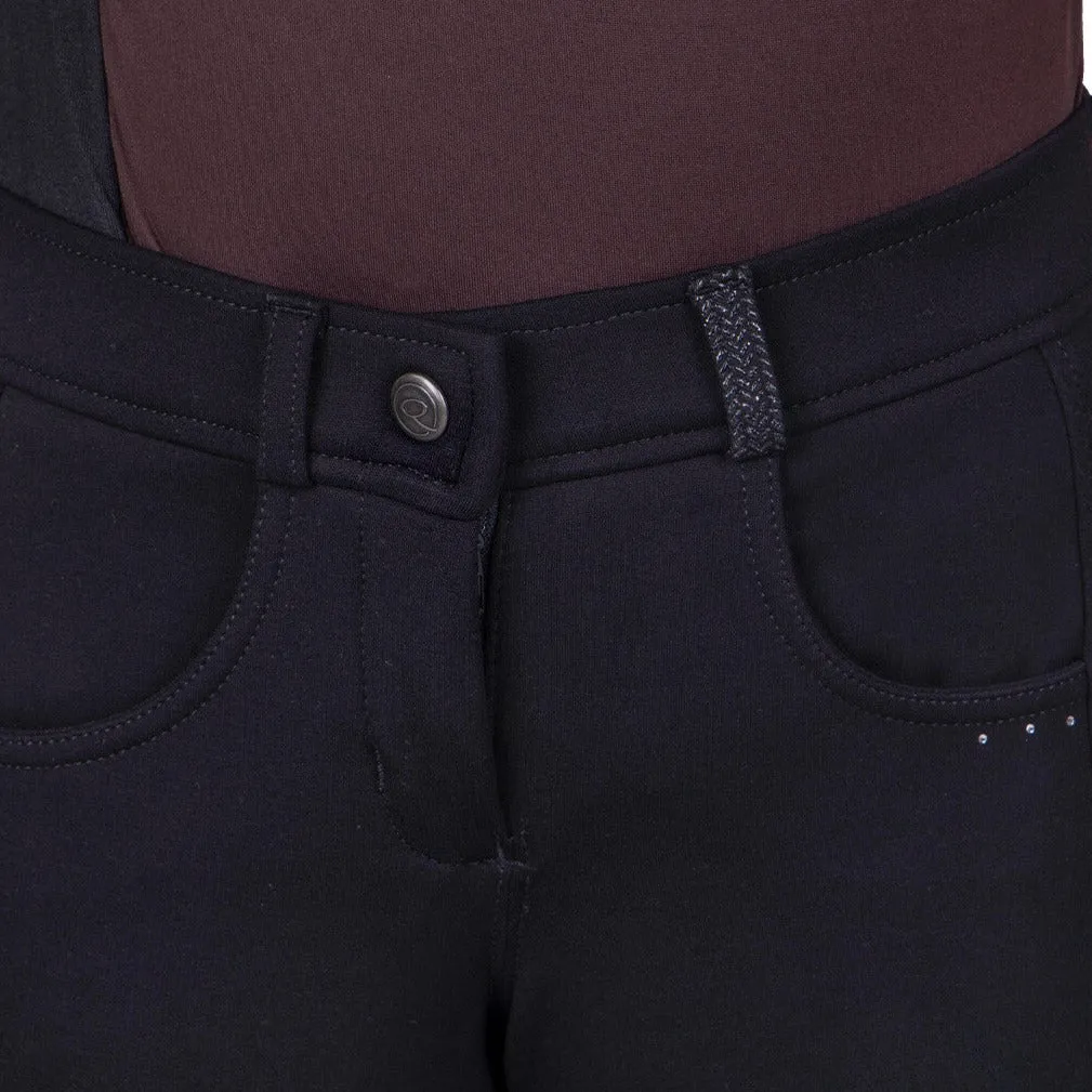 Pantalon équitation fille QHP Kae basanes grip