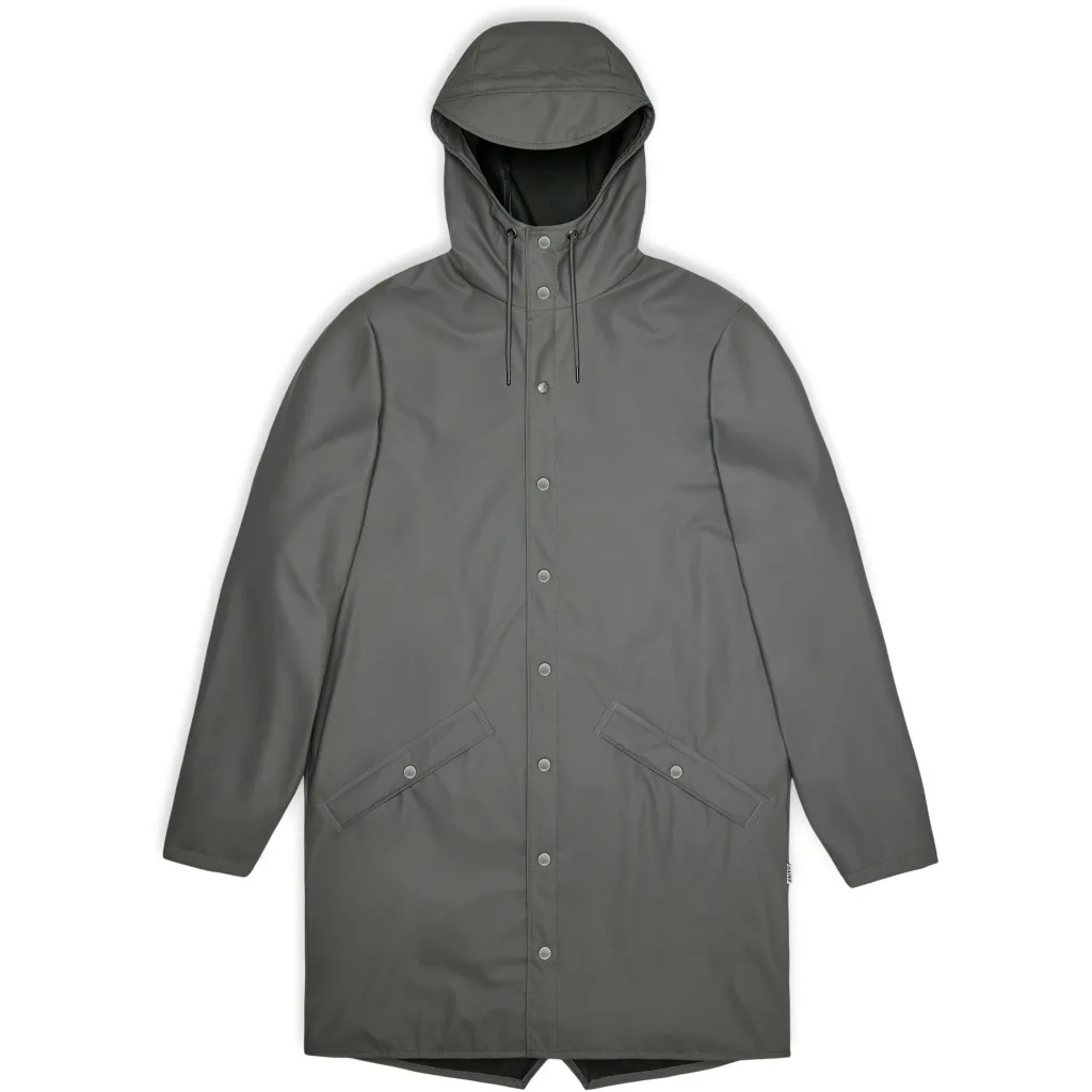 RAINS - Long Jacket, Grey - INSIDE URBAN WEAR