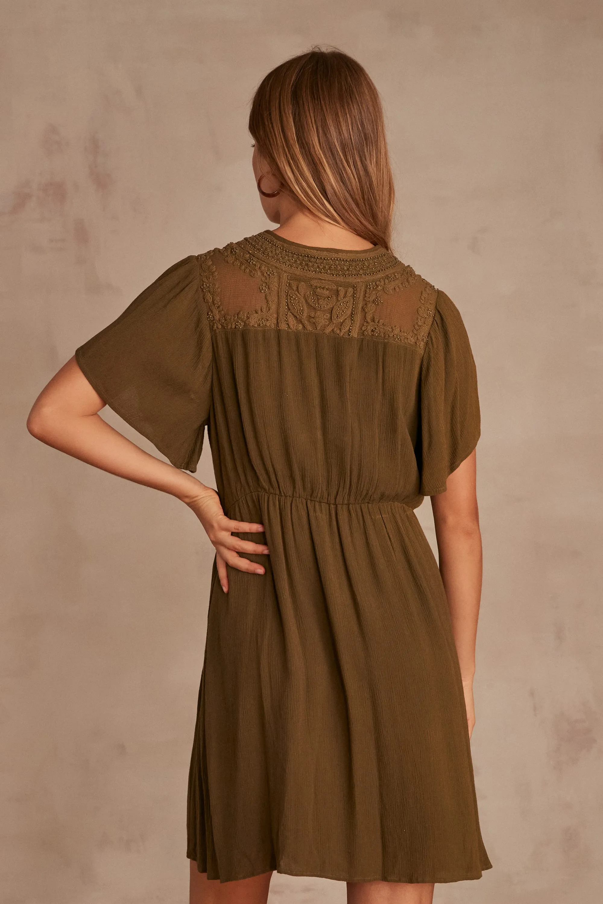 Robe brodée Coraline VISCOSE | Maison 123