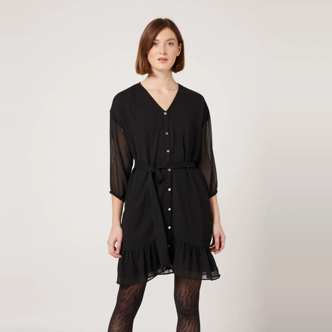 Robe courte noire cintrée | 3 Suisses