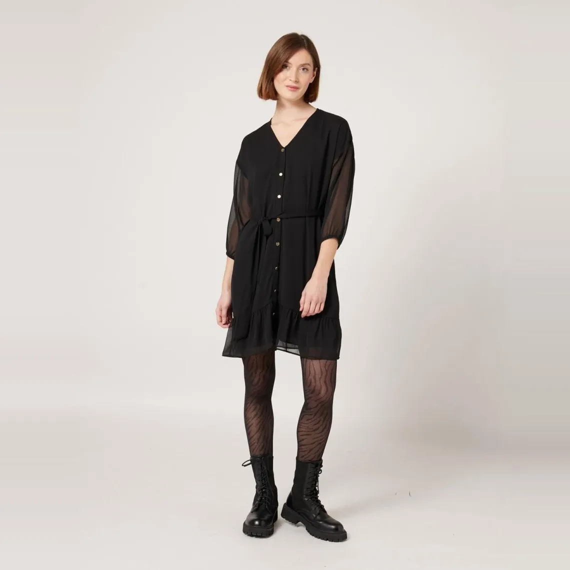 Robe courte noire cintrée | 3 Suisses