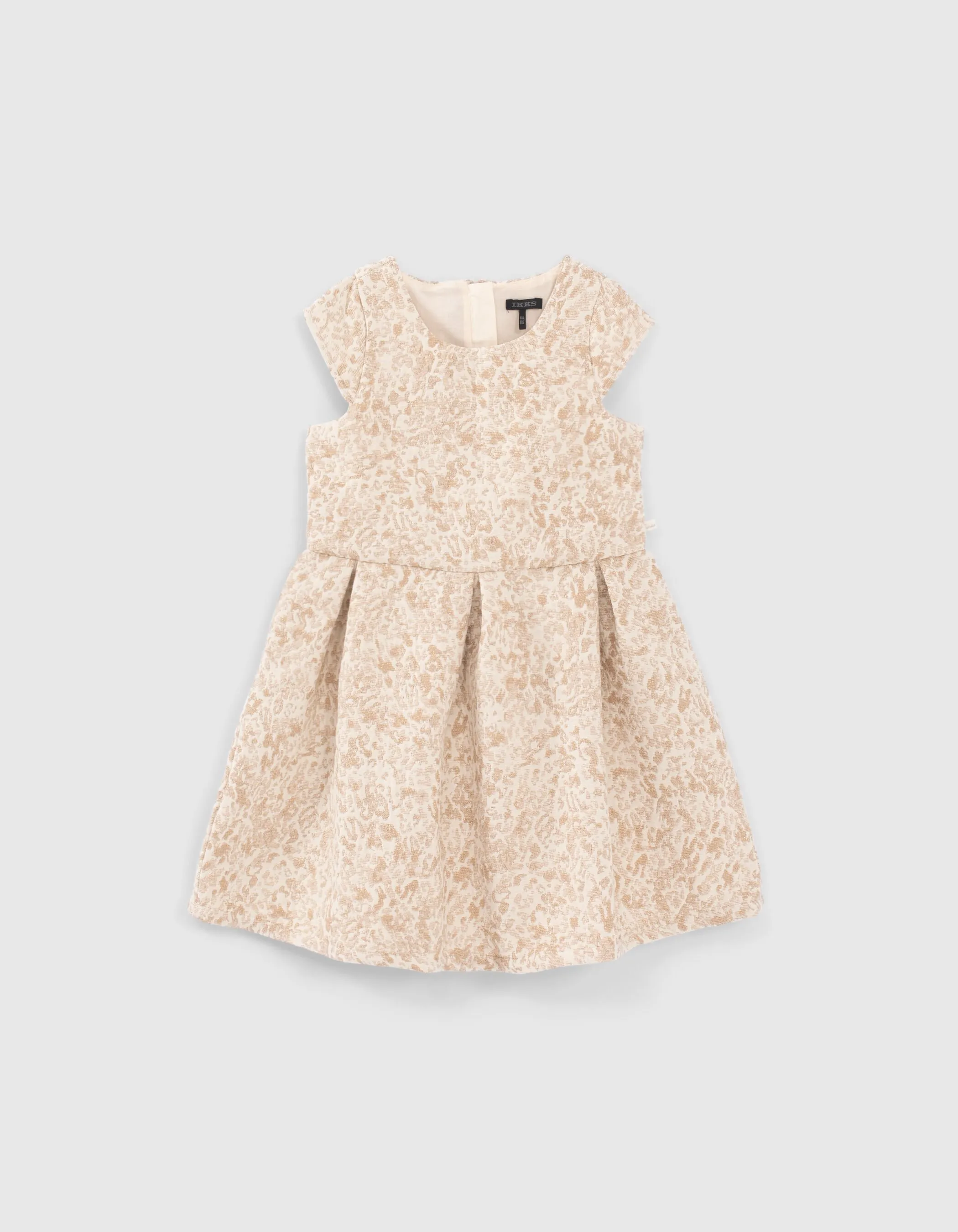 Robe dorée jacquard fantaisie fille