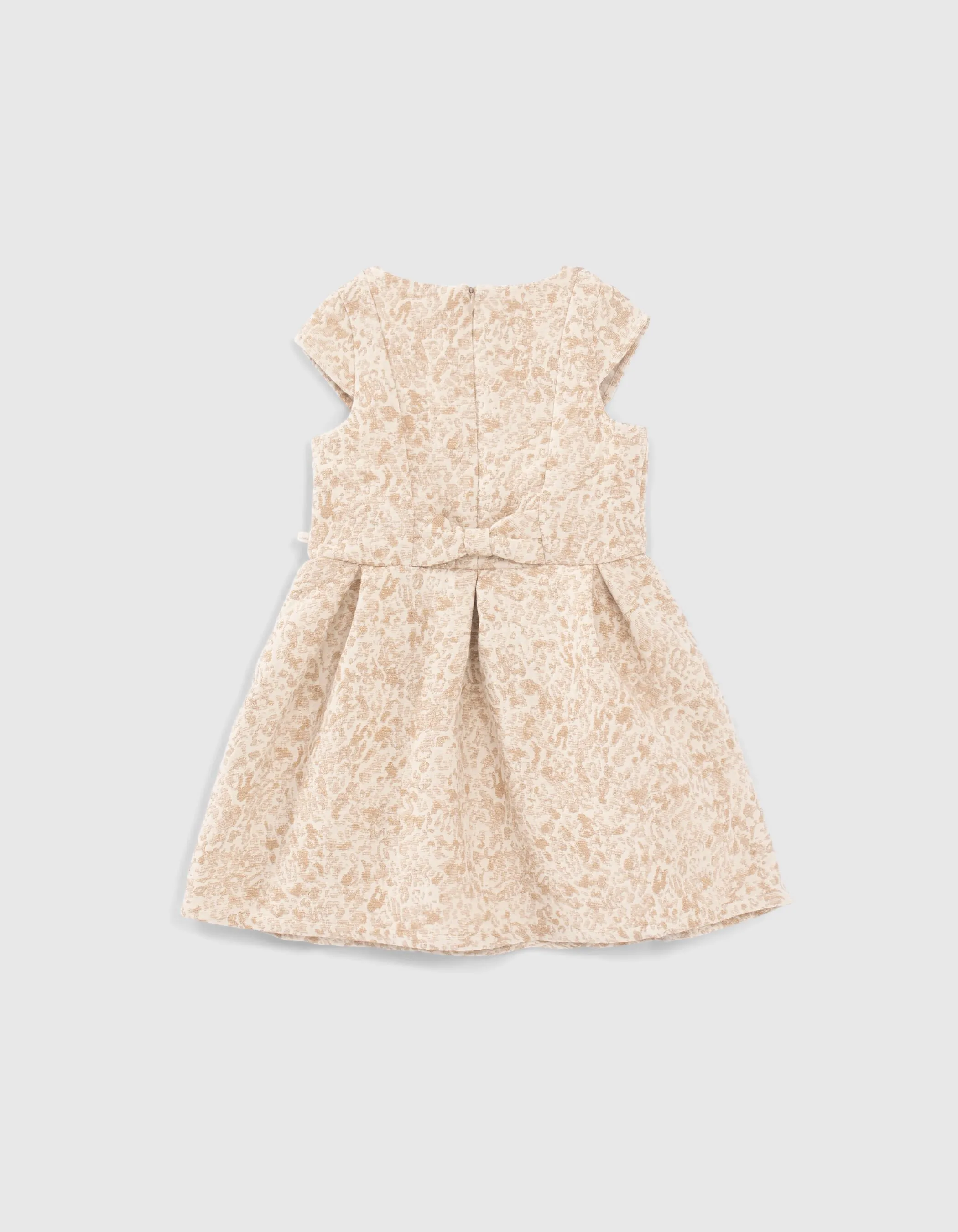 Robe dorée jacquard fantaisie fille