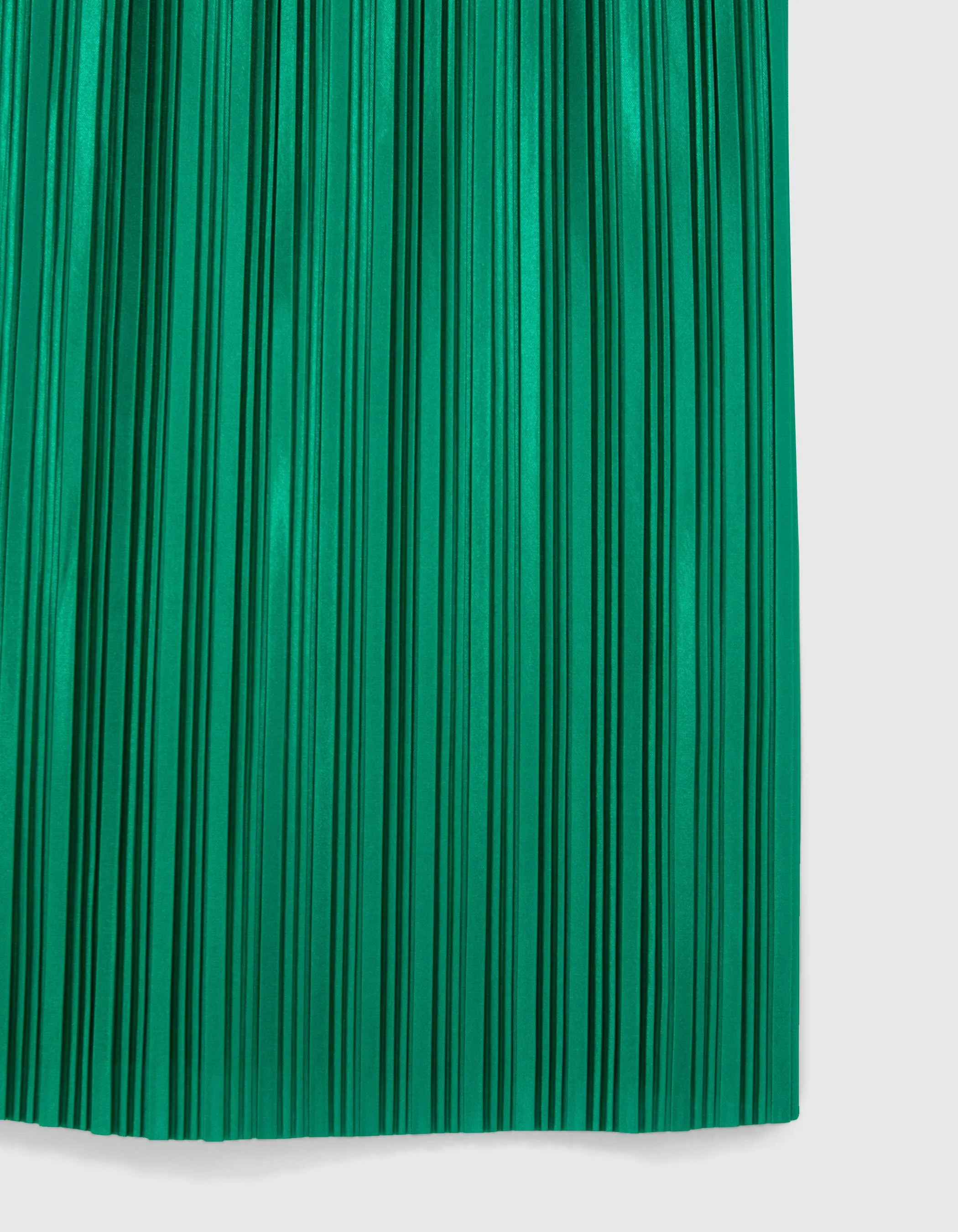 Robe longue verte plissée fille