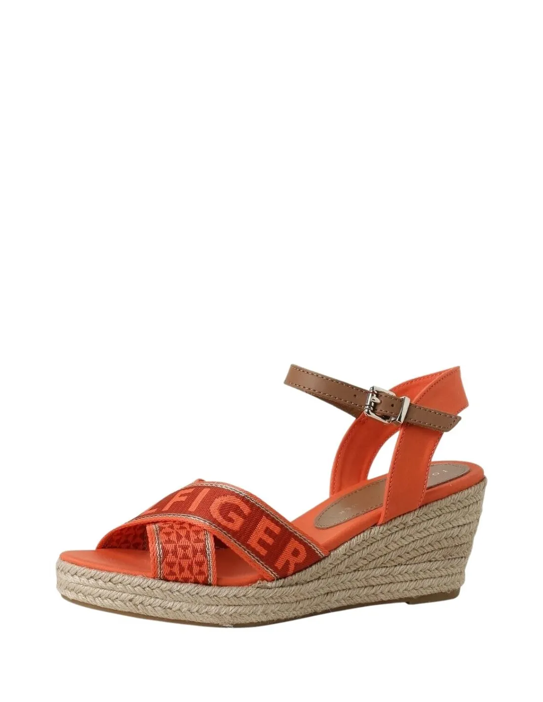 Sandale a Talon Compensé Tommy Hilfiger Femme Ref 56695 xmv Hawaiian coral