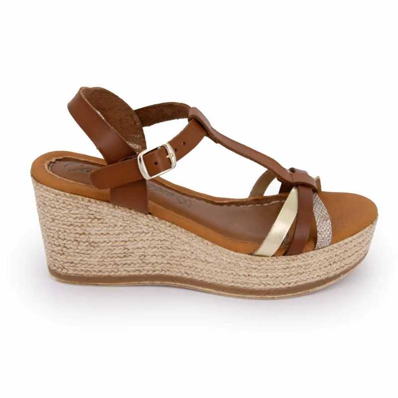 Sandale compense multi cuero 80127 t36-40 Femme CARLA TORTOSA à prix