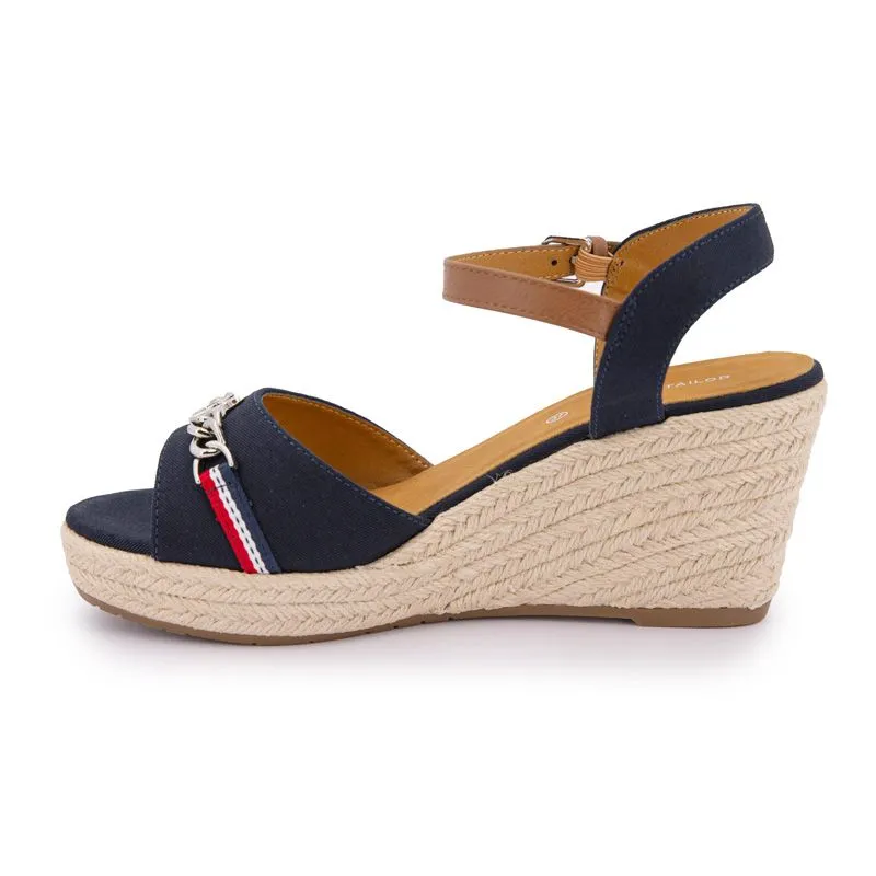 Sandale compense navy 5390010026 t36/41 Femme TOM TAILOR à prix 