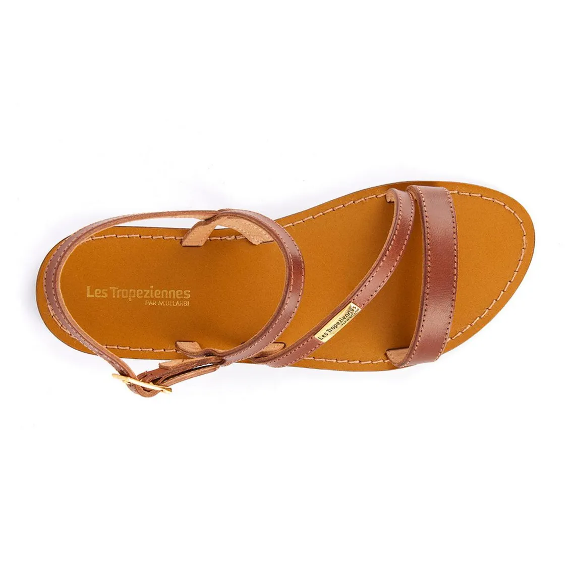 Sandale Femme Baden Tan - Les Tropéziennes marron en cuir | 3 Suisses