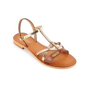 Sandale Femme Hironela Tan - Les Tropéziennes marron en cuir | 3 Suisses