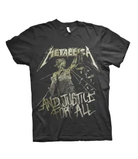 T-shirt justice for all adulte charbon Amplified