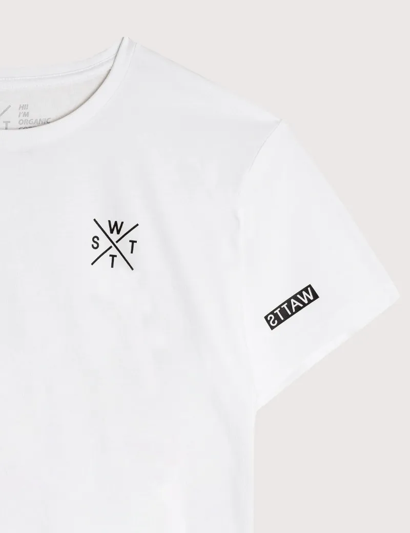 T-Shirt Manches Courtes Blanc Logo Cœur