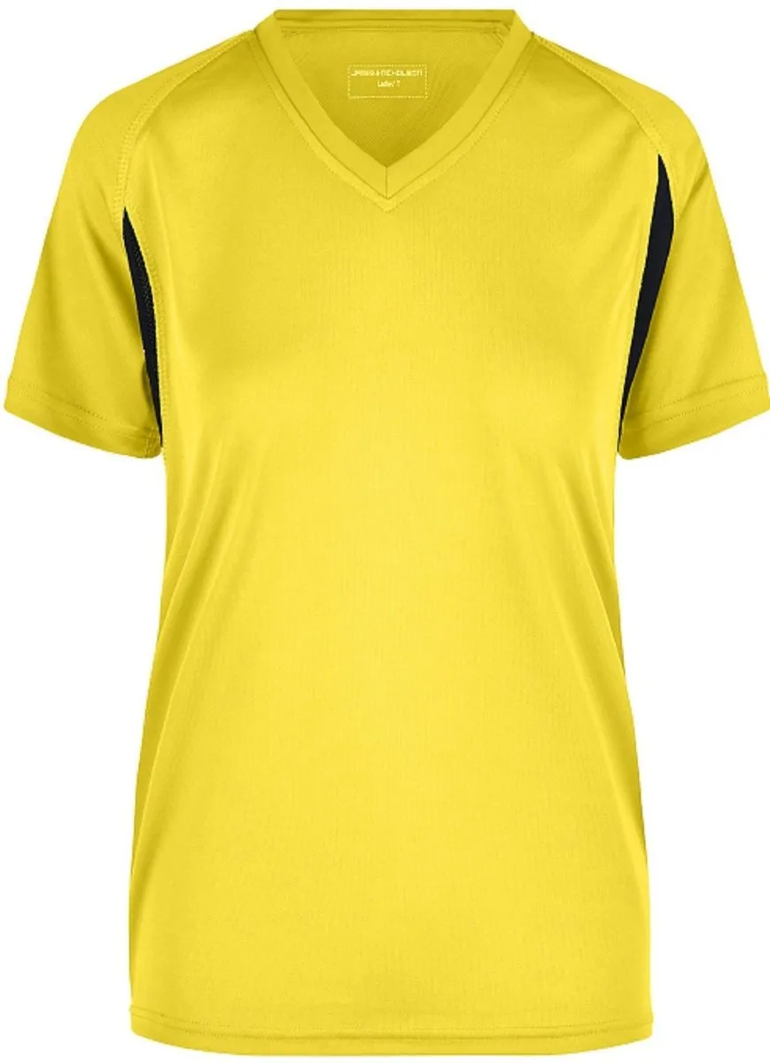 t-shirt running respirant JN316 - jaune - FEMME 